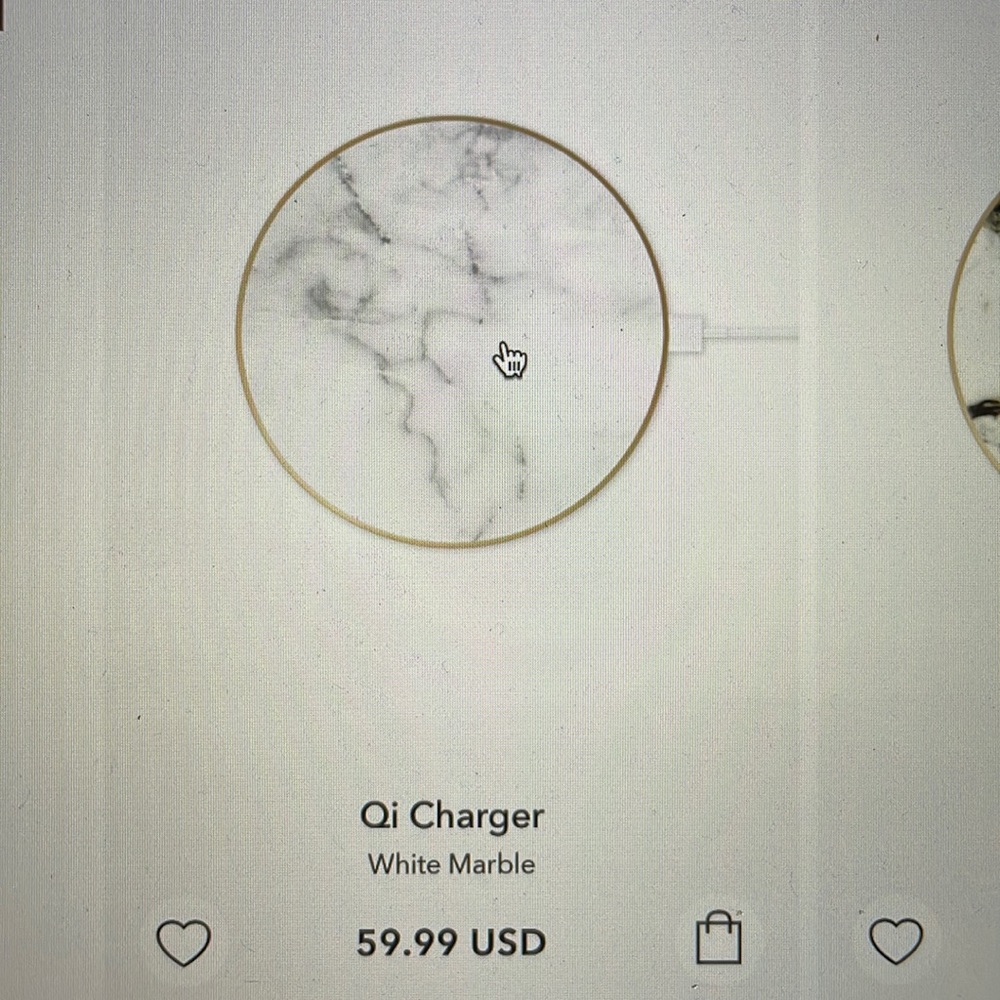 Ideal of Sweden QI charger White Marble